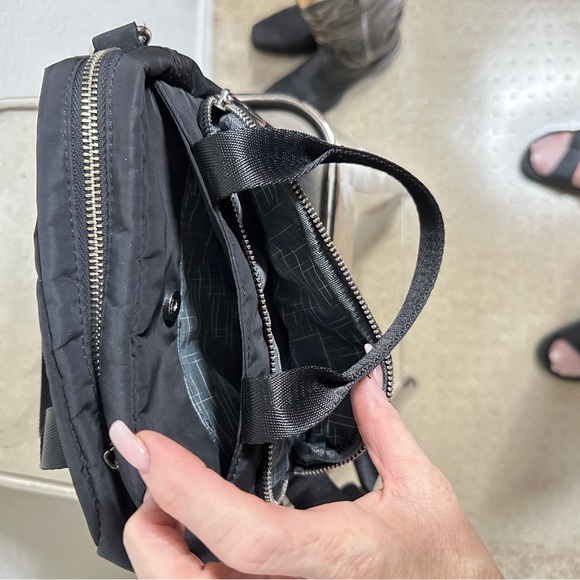 Sol and Selene Rejoice Black Quilted Crossbody Bag Top Handle Medium Bag Purse - Picture 6 of 12